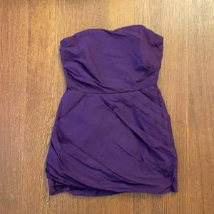 Bird by Juicy strapless purple dress, ruched style